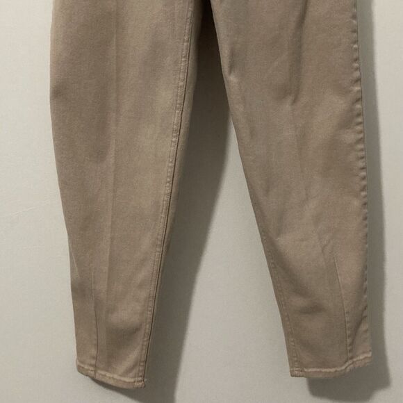 H&M Divided Womens Size 2 Denim Pants High Rise 5 Pocket Design Button Zip Beige - Picture 6 of 12